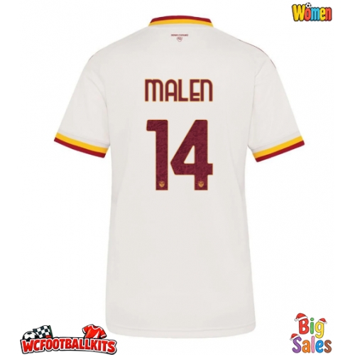 AS Roma Donyell Malen #14 Replica Away Stadium Shirt for Women 2026-27 Short Sleeve